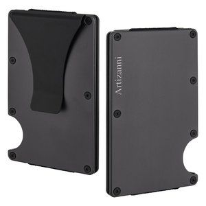 Minimalist Money Clip Aluminum Metal Credit Card Holder for Men and Women